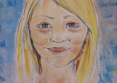 Mädchenportrait grafisch